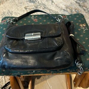 Coach Kristen hobo shoulder purse, outer compartment, smooth leather 12 x 10